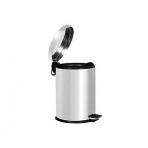 Ведро из нержавеющей стали с педалью, 5 л, матовое 0102S