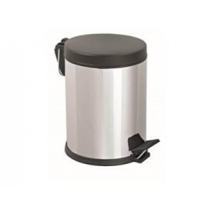 Урна из нержавеющей стали, 40 л, глянец, пластиковая крышка 0112-P
