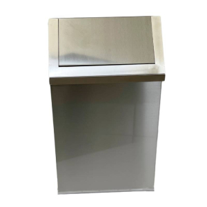 Урна из нержавеющей стали с квадратной поворотной крышкой, 54 л, 0236