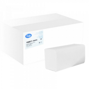 Бумажные полотенца листовые, отбеленная макулатура эконом P130