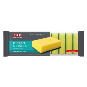 Кухонные губки PRO service Standard желтые, 10 шт.