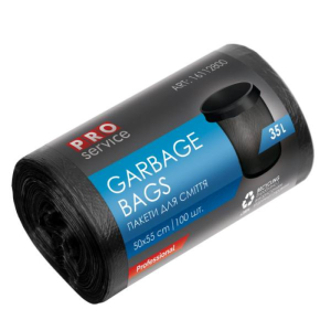 PRO Пакеты для мусора 35 л (черные) 100 шт.