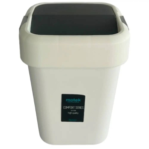 Мусорное ведро пластиковое 8 л с поворотной крышкой белое COB-410W