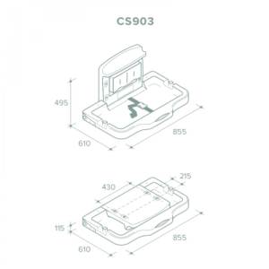 Настенный пеленальный столик CS903