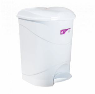 Ведро пластиковое с педалью IRAK PLASTIK BELLA №1 12л белое