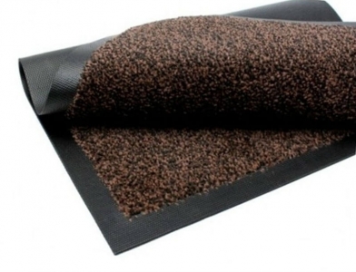 Полипропиленовый грязезащитный коврик 60*90 коричневый серии Ламбет