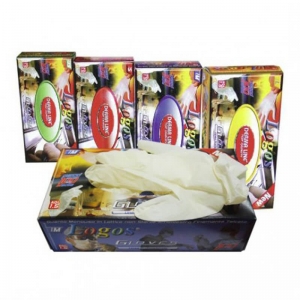 Перчатки латексные 100шт, LOGOS GLOVES