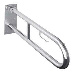 Поручень настенный, подъемный с держателем туалетной бумаги