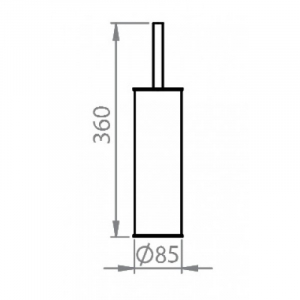 Щетка для унитаза напольная, черная. B402401_Black