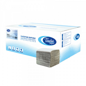 Туалетная бумага листовая макулатурная серая