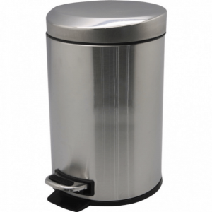 Ведро из нержавеющей стали с педалью и фигурной крышкой, матовое, 5 лT-Y8005SS