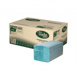 Бумажные полотенца листовые, макулатурные, зеленые, эконом P102