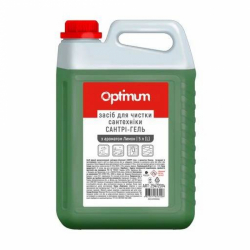OPTIMUM  Средство для мытья и дезинфекции сантехники "Сантри-гель» с соляной кислотой, Лимон, 5 л.