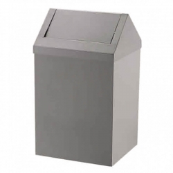 Урна из нержавеющей стали с квадратной поворотной крышкой, 54 л, 0236