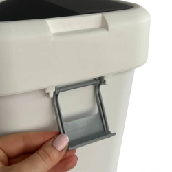 Мусорное ведро пластиковое 8 л с поворотной крышкой белое COB-410W