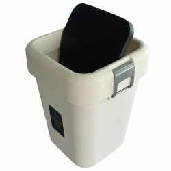 Мусорное ведро пластиковое 8 л с поворотной крышкой белое COB-410W