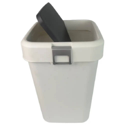 Мусорное ведро пластиковое 18 л с поворотной крышкой белое COB-411W