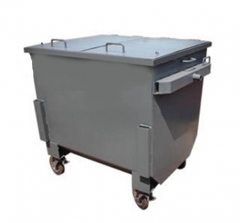 Евроконтейнер 1100 л. для ТБО с плоской крышкой