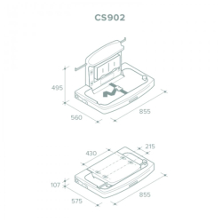 Настенный пеленальный столик CS902
