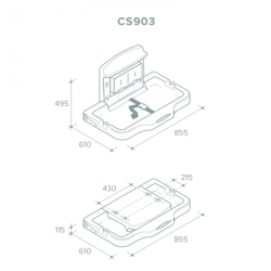 Настенный пеленальный столик CS903
