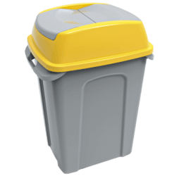 Бак для мусора PLANET HIPPO 25 Л серо-желтый