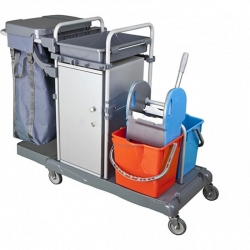 Тележка для горничных со шкафом для инвентаря KA802SB