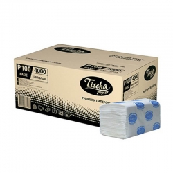 Бумажные полотенца листовые, целлюлозные P100