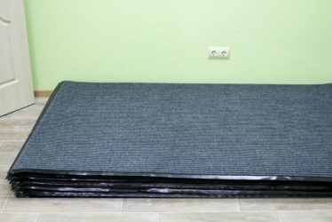 Грязезащитный коврик Дабл Стрипт 60*90 серый