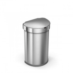 Урна полукруглая сенсорная 45л FPP с карманом для мешков ST2009