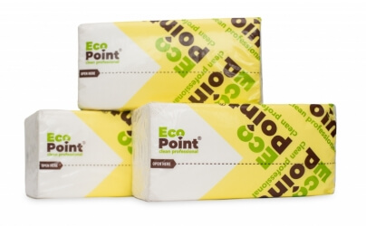 Бумажные полотенца листовые, белые, V-укладка, 2 слоя VS-160