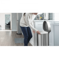 Урна полукруглая сенсорная 45л FPP с карманом для мешков ST2009