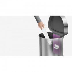 Урна полукруглая сенсорная 45л FPP с карманом для мешков ST2009