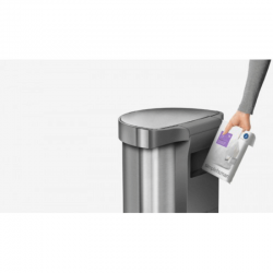 Урна полукруглая сенсорная 45л FPP с карманом для мешков ST2009