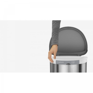 Урна полукруглая сенсорная 45л FPP с карманом для мешков ST2009